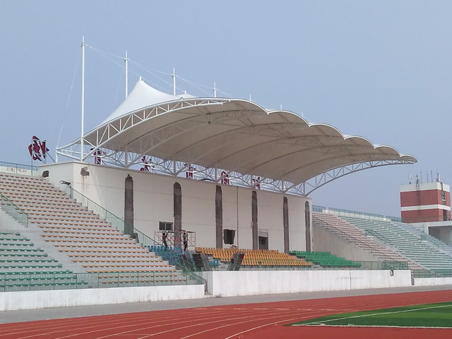 体育看台膜结构（河北河间市中学）